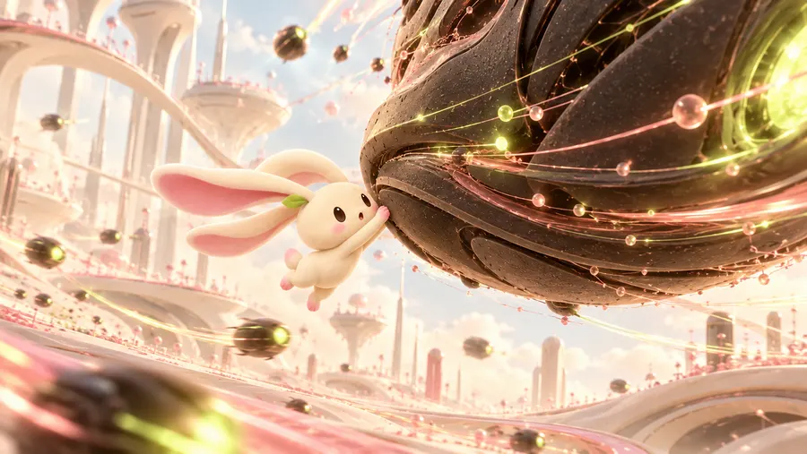 $MURU clinging to an enormous cocoa event object as it sweeps her off her feet.